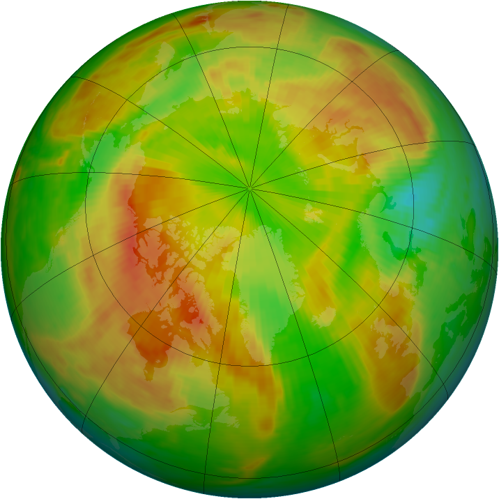 Arctic ozone map for 20 May 1983